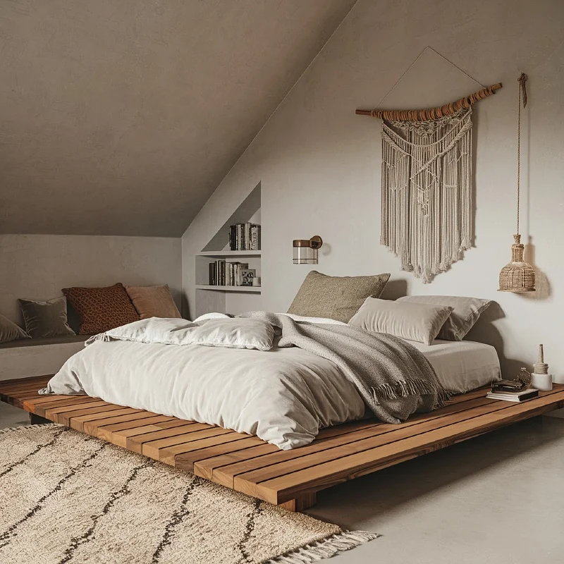 Weathered Wood and Circular Jute Rugs