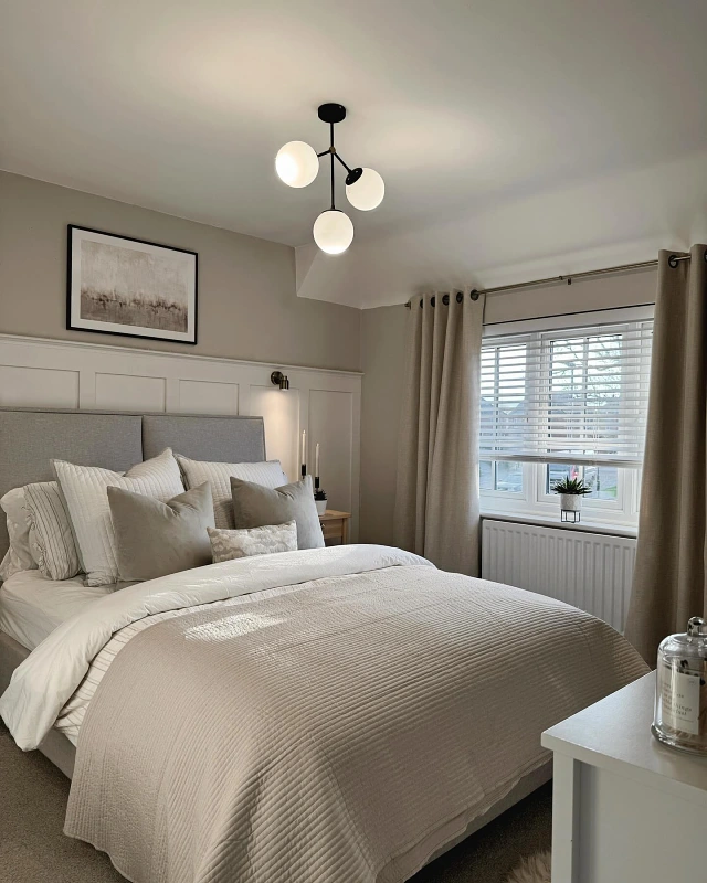 Neutral Board and Batten with Modern Globe Lighting