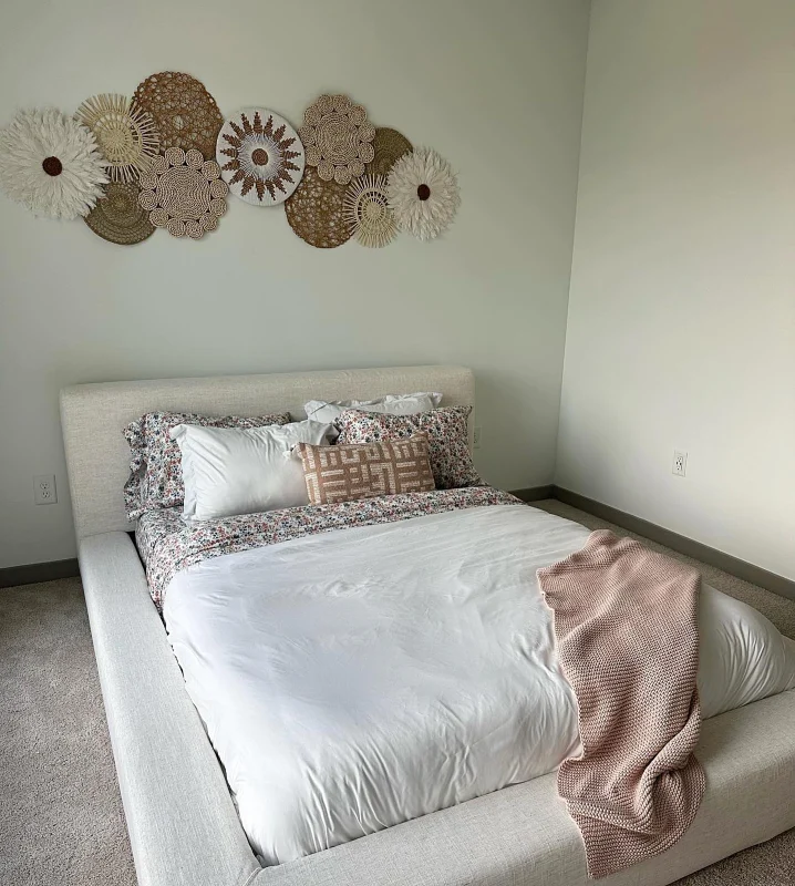 Woven Basket Art and Floral Accents