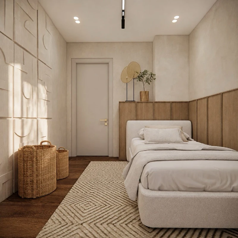 Geometric Relief Accent Walls