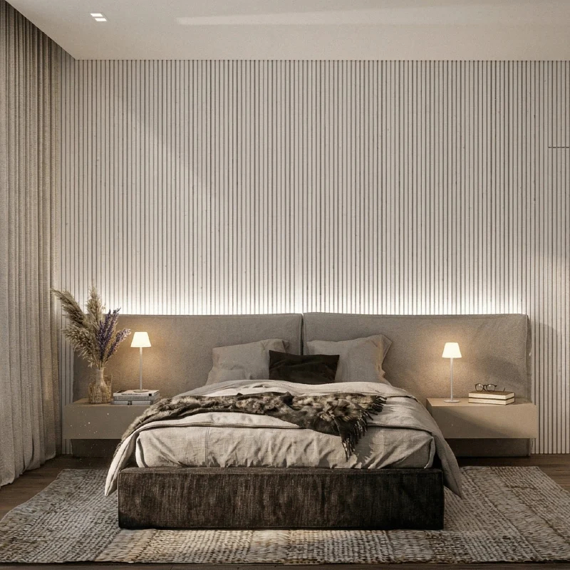 Floor to Ceiling Slat Walls