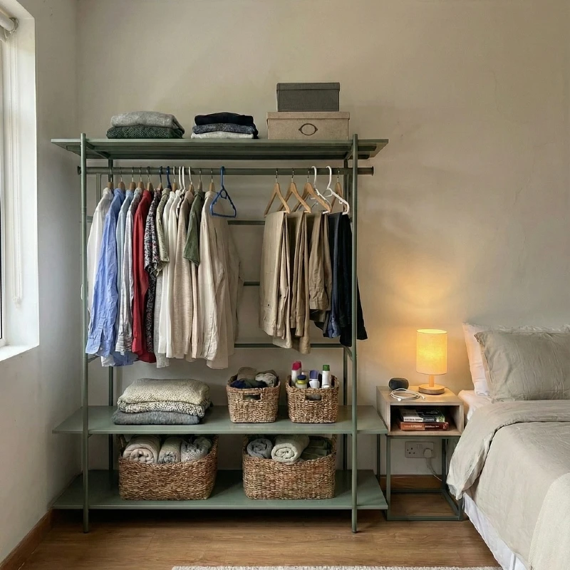 Open Freestanding Clothing Rack System