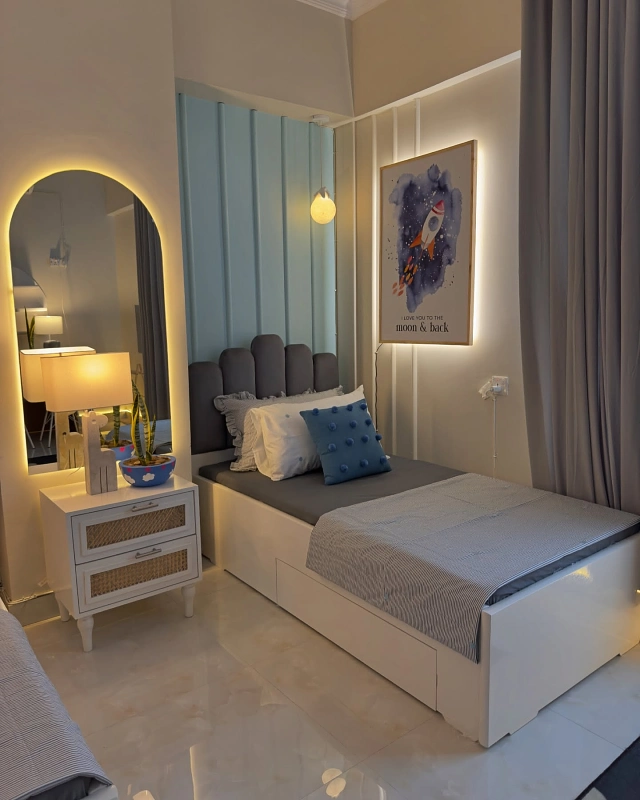 Built In Platform Bed with Storage