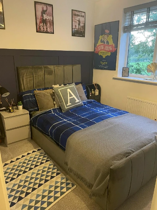 Dark Blue Accent Paneling