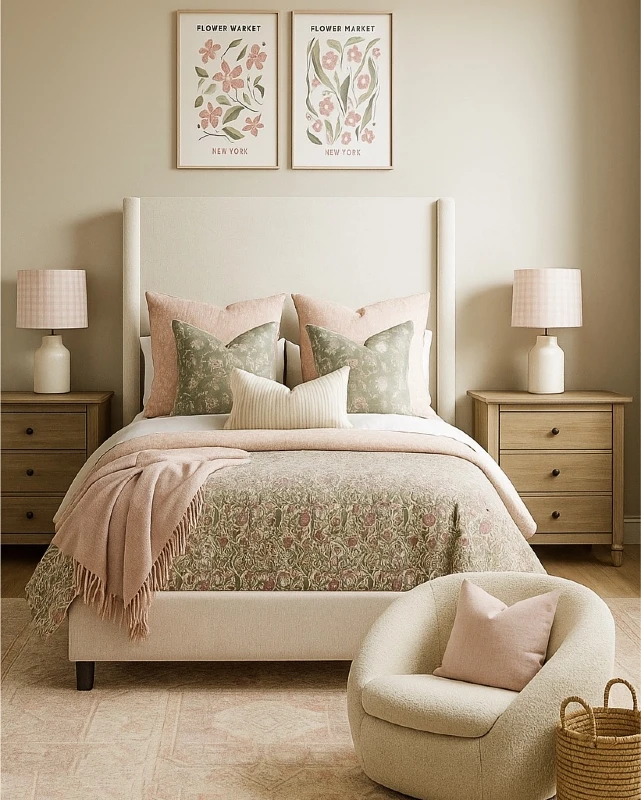 Symmetrical Layout with Soft Pastels