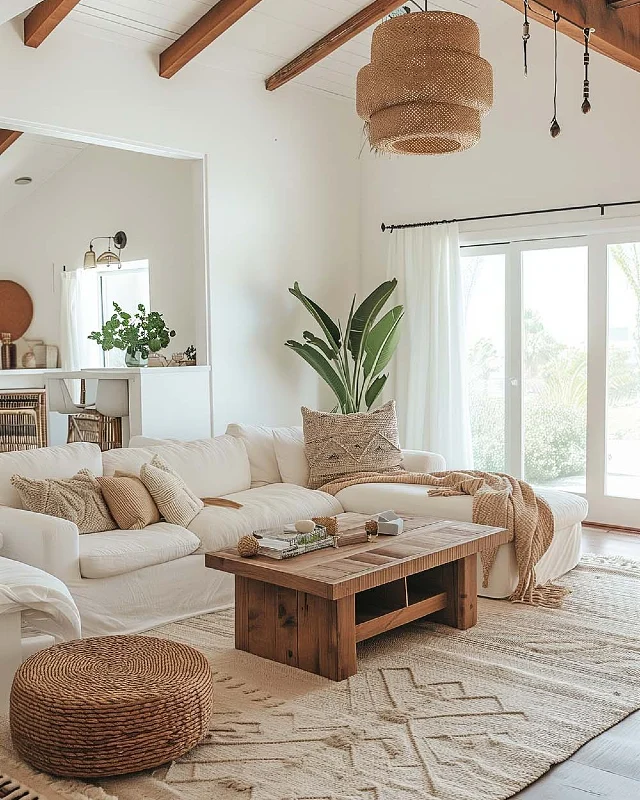 High-Ceiling Coastal Retreat