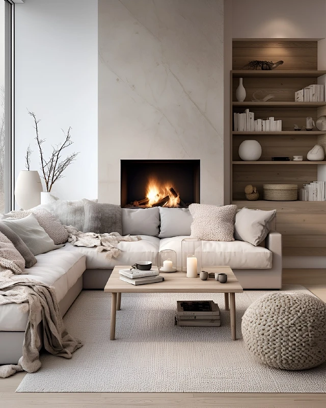 Floor to Ceiling Wood Panel Accent Wall