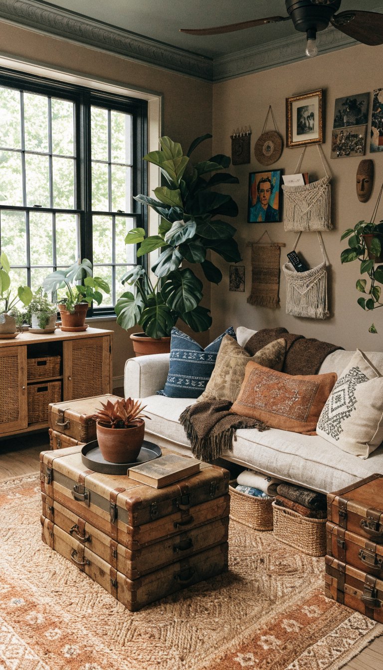 Boho Layers With Trunks and Textiles