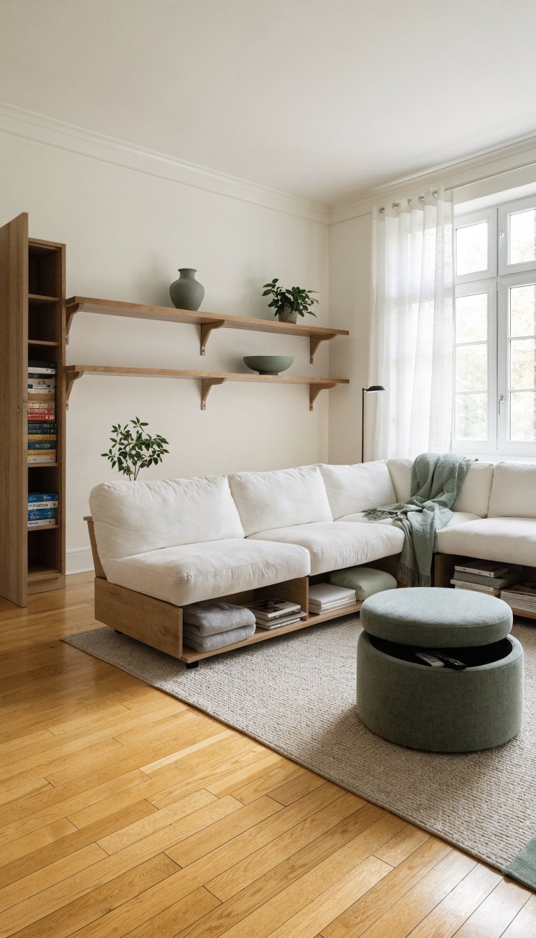 Scandinavian Light + Smart Sofa Storage