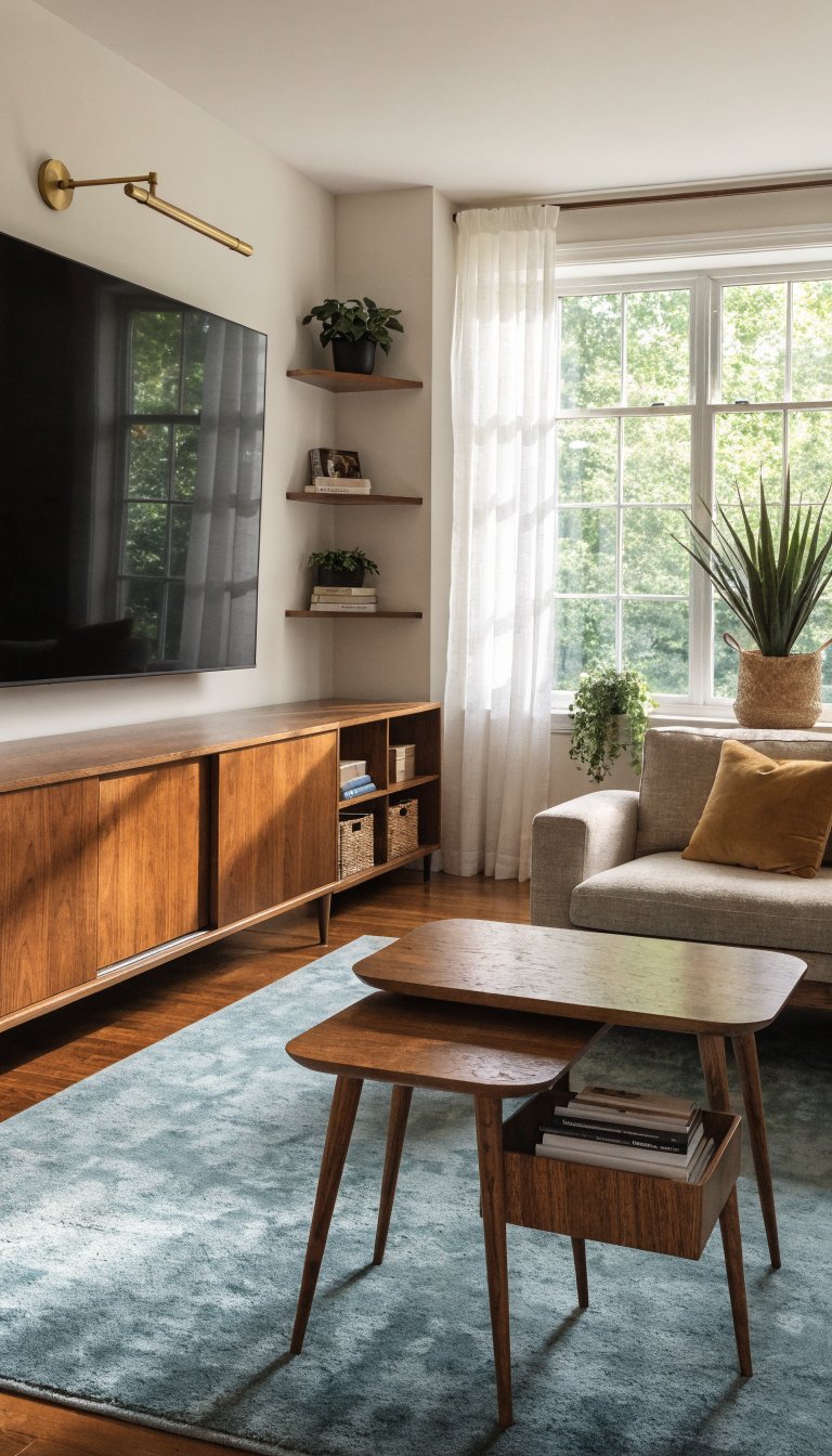 Warm Mid-Century With Clever Casegoods