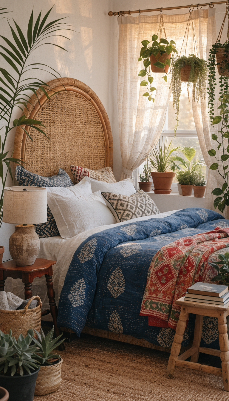 Boho Layer Cake With Plants and Pattern