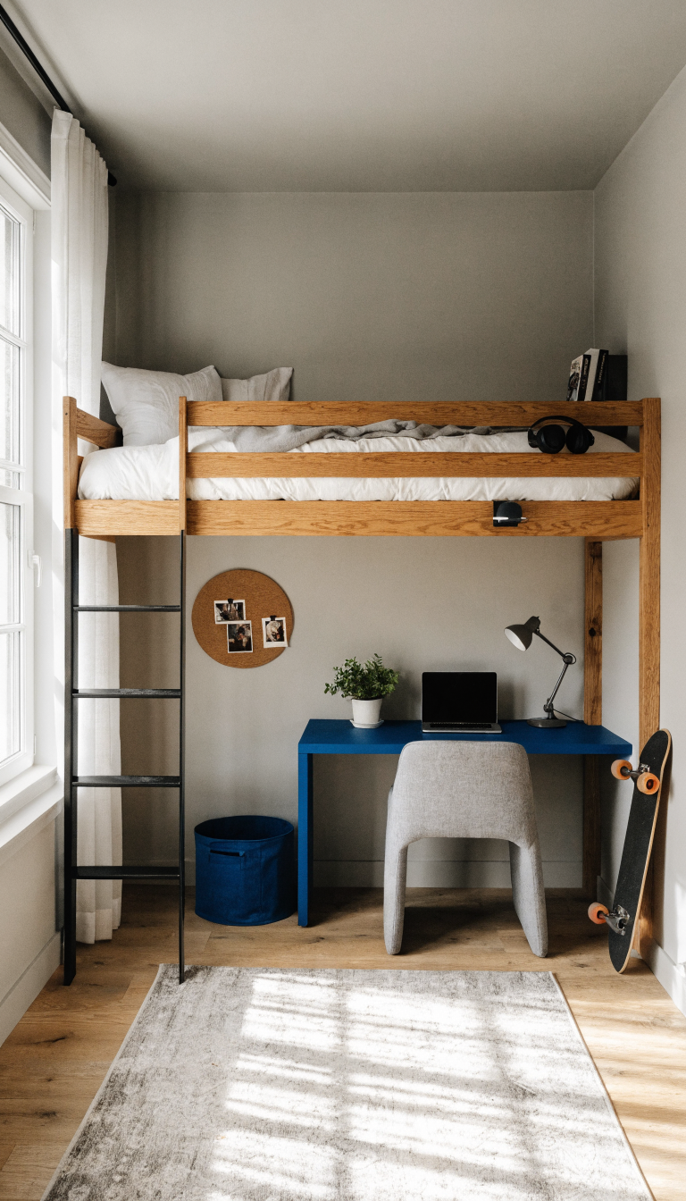 1. Cozy Loft Nook With Built-In Study Zone