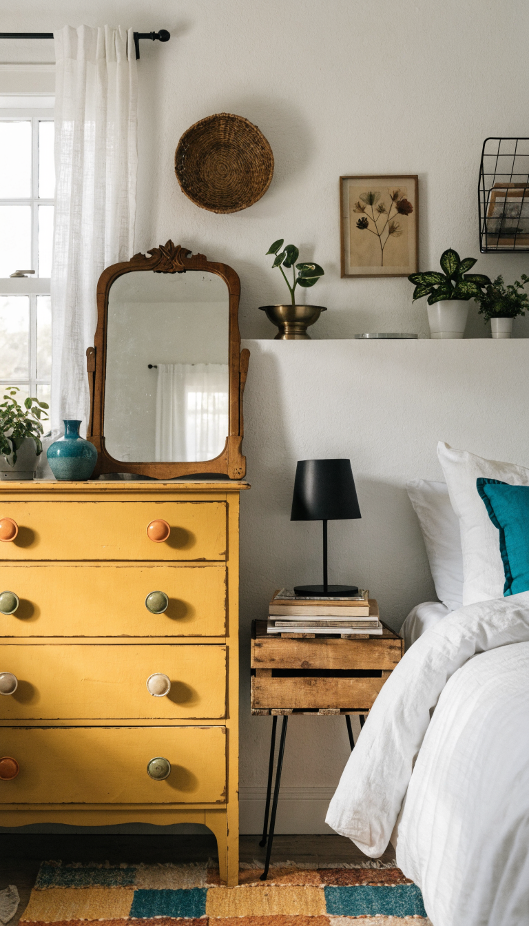 15. Vintage Thrift-Flip Eclectic With Clever Upcycles