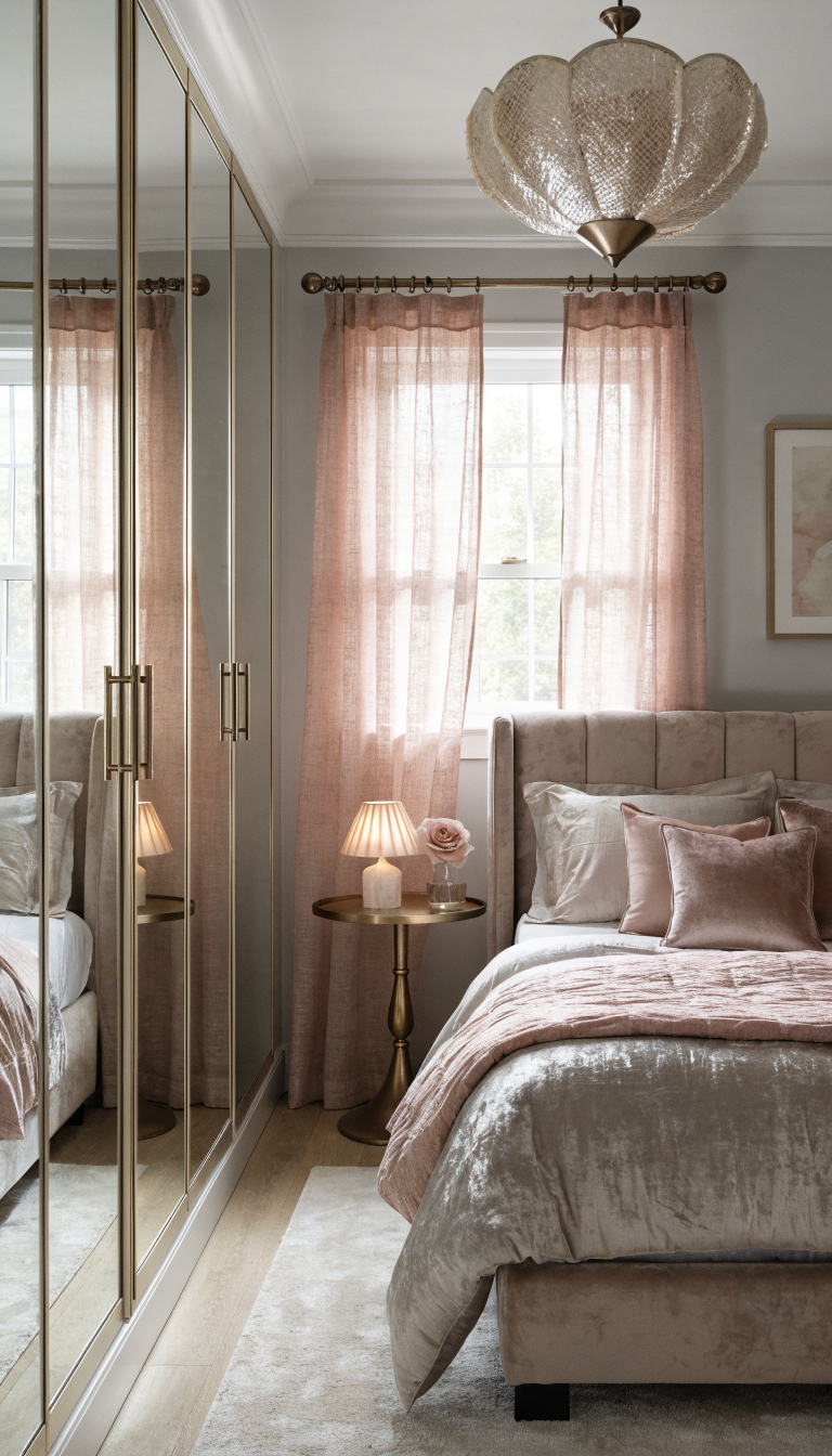 18. Micro Glam Suite With Mirrors and Metallics