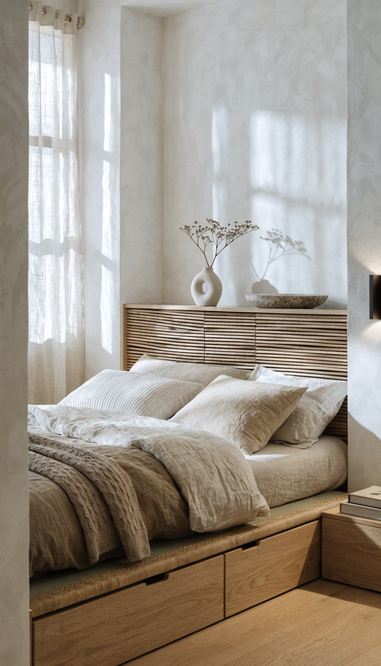 2. Japandi Alcove With Built-In Tatami Platform