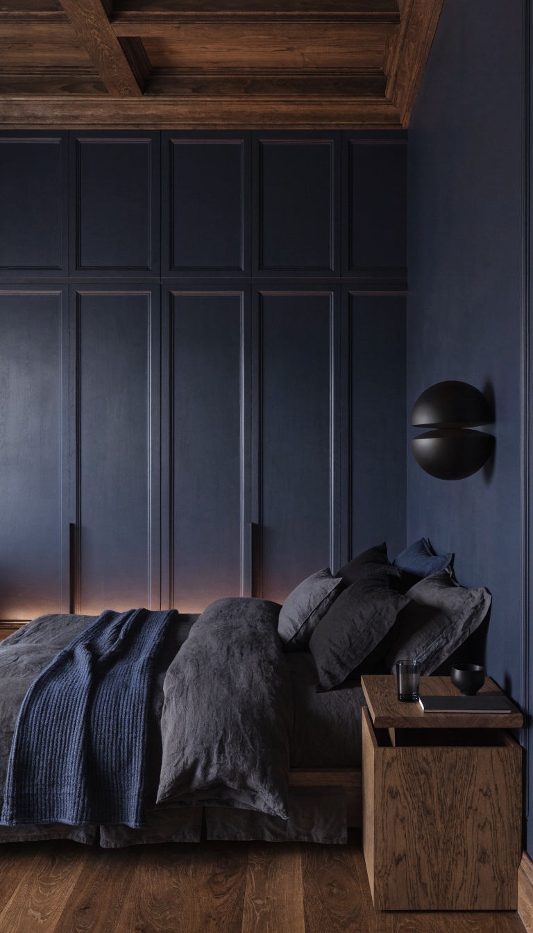 12. Dark and Moody Hideaway With Secret Panel Closet