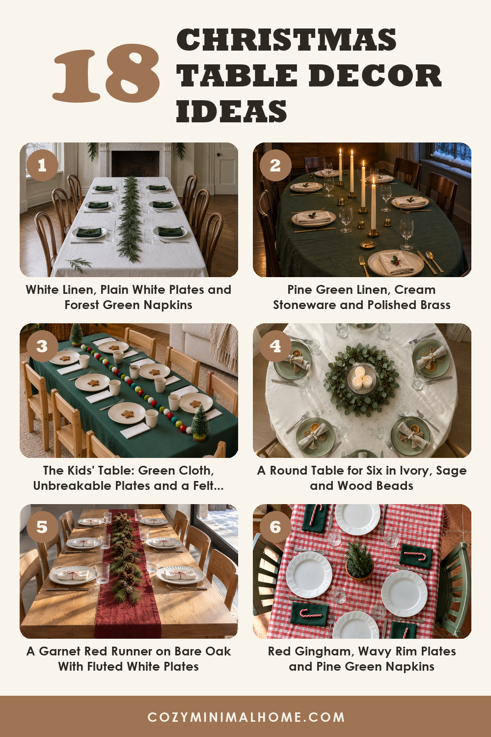 18 Christmas Table Decor Ideas